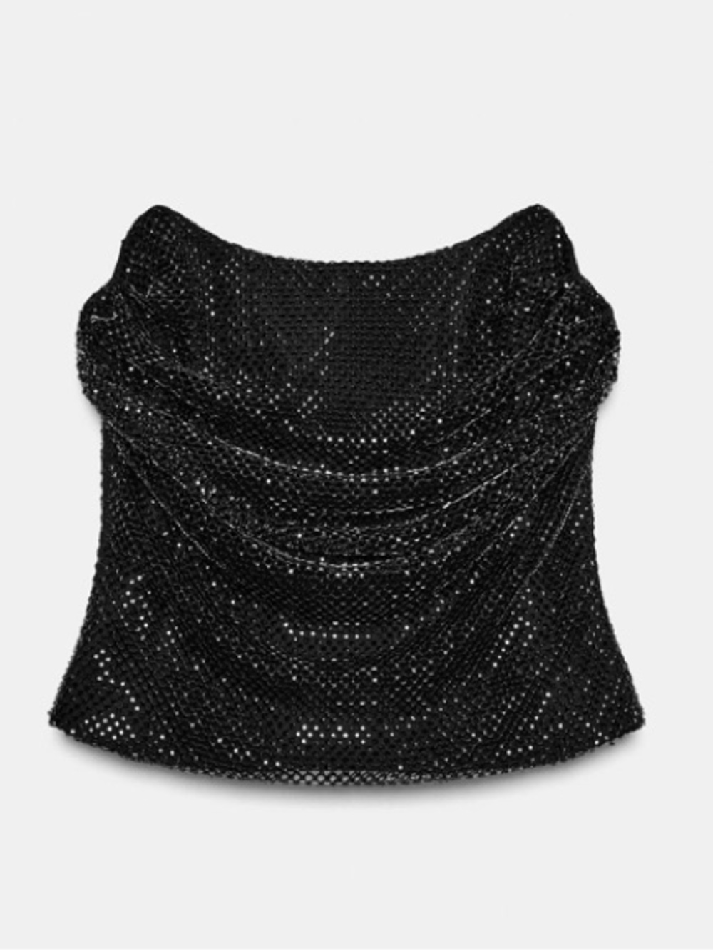 ZARA Beaded Mesh Bustier Corset Top M NWT